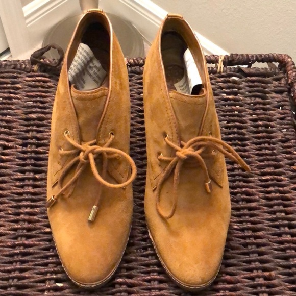 Tory Burch Shoes - Tory Burch suede tan ankle booties 9.5